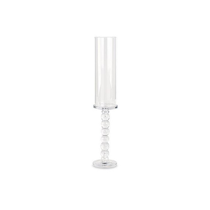 CANDELABRO VETRO H56 CON PARAFIAMMA